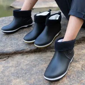 방한 레인부츠 기모 장마철 신발 농사 밭일 주방신발 CZe7+7ijX