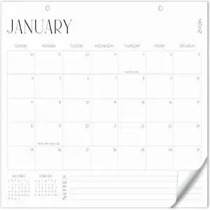 에스테틱 2026 데스크 캘린더 - 2025년 6월부터 2026년 12월까지 운영 간편한 정리를 위한 대형 미니멀리즘