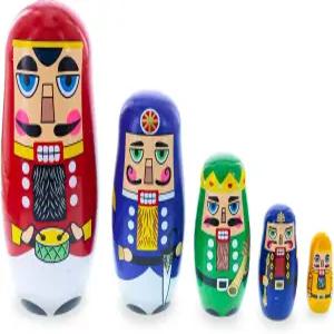 최고의 스킨키 호두까기 인형 5종 세트 5.5인치 나무 둥지