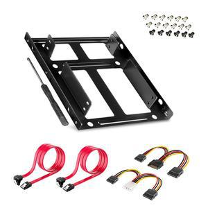 듀얼 SSD /HDD 금속 마운팅 브래킷 키트 2.5~3.5, 모든 2.5인치 솔리드 스테이트 드라이브 /HDD를 하나의 3.5인치 베이로 변환