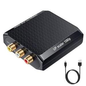 WENTER AV to HDMI 컨버터, 1080P RCA 어댑터, VCR /VHS /Xbox /PS3 /STB /N64 /Wii /TV /PC /블루레이 DVD 플레이어용 PAL /NTSC를 지원하는 미니 컴포지트 CVBS 오디오 비디오 어댑터