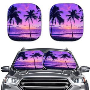 DBBXHZJY 2피스 자동차 앞유리 자외선 차단 세단 트럭 SUV 인테리어 액세서리용 차단제