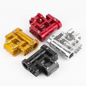 접이식 자전거 줄기 Bmx 핸들 바 더블 테이블 25.4 브리지 숏 파워 사이클링로드 조정 가능한 라이저