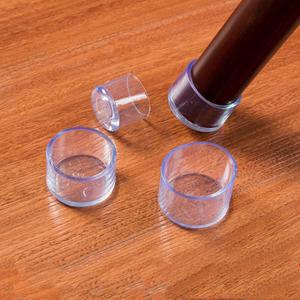 4PCS 라운드 실리콘 피트 투명 가구 모자 의자 고무 커버 범용 액세서리 다리 보호기 바닥