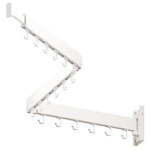 LIENAHU 벽걸이 의류 건조대, 접이식, 접이식 - 옷 걸이 랙 (후크, 화이트)