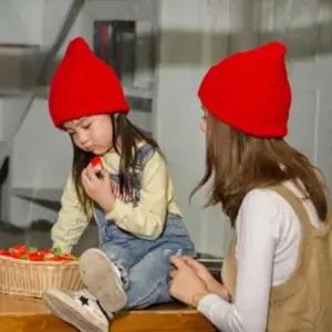 비니 모자 숏 니트 겨울 골지