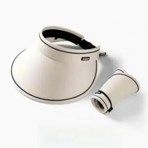 베이지 긴챙 넓은창 돌돌이 휴대용 모자 선캡 햇빛