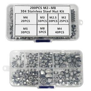 DIN985 육각 나일론 인서트 셀프 DIY 락 너트 나일락 락넛 모음 키트 M2 M2.5 M3 M4 M5 M6 M8 304 스테인리