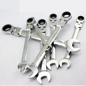플렉스 헤드 래칫 조합 렌치 SAE 1/4''13/16''  72Teeth Gear Chrome Organizer 자동 수리 도구