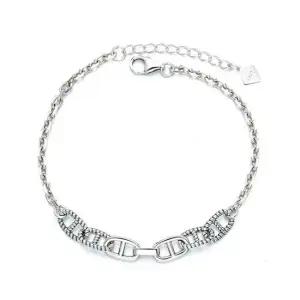 실버925팔찌 트위스트 피그노즈 체인팔찌 B194 은팔찌 순은팔찌 여친선물 실버925팔찌 925팔찌 925실버팔찌