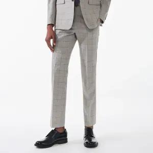 STCO BLACK LABEL ITALY MARLANE 체크 수트 팬츠 베이지 클래식핏 -SBLEU10253B1171929