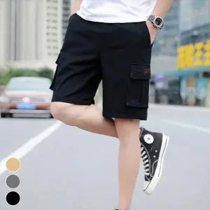 밴딩 남성 멀티포켓 여름카고반바지 루즈핏 캐주얼