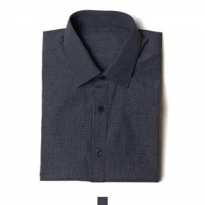잔체크 남성셔츠 네이비