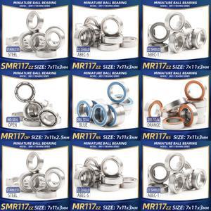 FUSHI MR117 베어링 7x11x3mm 10Pcs 스테인레스 스틸 RS  산업용 호환모터 용 호환개방형 고속 부식 방지