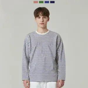 국산 4COLOR 남녀공용 스트라이프 티셔츠