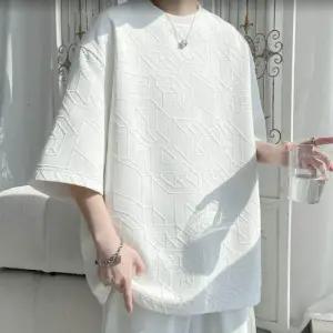 여름 반팔티 베이직하면서 독특한 텍스쳐 입체