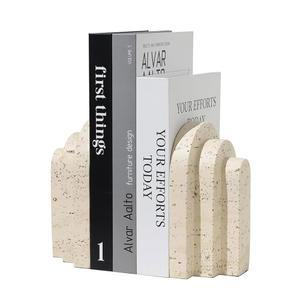 무거운 책을 위한 책 끝, 선반을 장식용 내구성 있는 책꽂이 및 선반 장식, 미끄럼 방지 책꽂이, 사무실 책장 정리함(2개 세트)