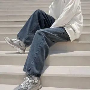 데님 캐주얼 팬츠 와이드핏 남자 청바지