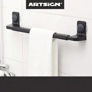 ( )흡착형 욕실 화장실 수건 타올 걸이대 타월 행거 검정 샤워실 다용도_24538136