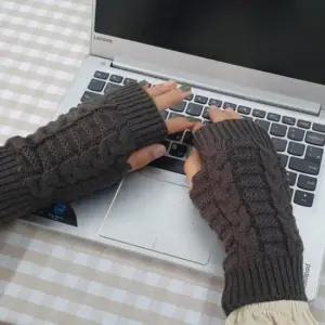 차콜 니트 손워머 사무실용 팔토시 손목 핸드워머 손토시 손가락없는 털토시