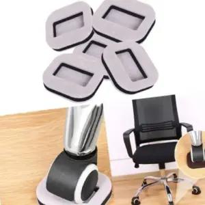 층간소음발캡 밀림다리캡 의자 바퀴 고정패드 5P 그레이 의자캡 의자발커버 바퀴고정