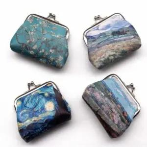 클러치 pu 지갑 머니백 동전 가죽 빈티지 풍경꽃패턴 작은지갑 풍경꽃패턴 동전지갑