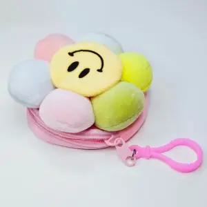 스마일 꽃 미니 동전 카드 지갑 키홀더 가방 장식 동전지갑키링 동전지갑 가방장식