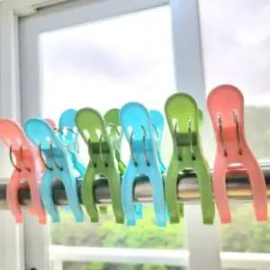 건조홀더 말리기클립 파스텔 빨래집게 6P 이불집게 양말집게 다용도집게 대형집게