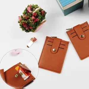 카드지갑 휴대용 지퍼 1P 탄 신분증 3포켓 신분증지갑 가죽지갑 휴대용지갑 소형지갑