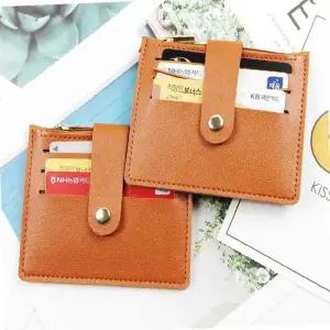 가로 신분증 신용카드지갑 1P 탄 3포켓 명함 지퍼 가죽지갑 신분증지갑 카드보관지갑