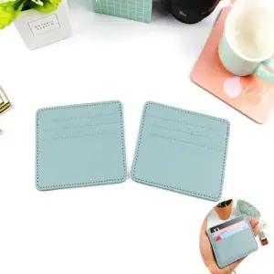 가죽 카드지갑 신분증 신용카드 1P 옥색 교통카드 신분증지갑 카드보관 카드포켓 포켓지갑