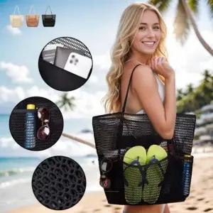 키밍 매쉬 바캉스가방 비치백 수영 수납백 물놀이가방 물놀이가방 바강스가방 매쉬가방