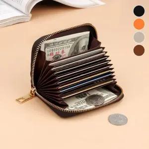지갑 카드지갑 레더 아코디어지갑 케이스 지퍼형 월렛 남성지갑 가죽카드지갑 작은지갑
