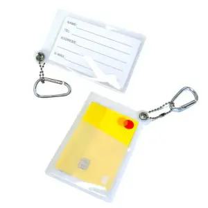 PVC 양면 교통카드 출입증 카드 케이스 고리포함 투명카드케이스 교통카드케이스