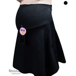 (스킨센스)임부 기모 복대형 플레어 치마