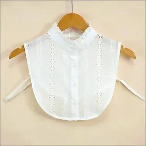 넥케이프 페이크카라 펀칭 레이어드 이너셔츠 레이스 프릴넥