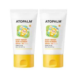 [아토팜] 이지워시 선스크린 60mlx2 (증정)클렌징 패드 30매+카밍솝1개 3/3~3/9