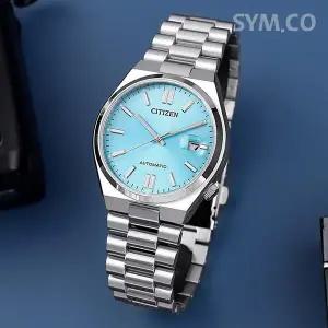 NJ0151-88M 오토매틱 사파이어 츠요사 터콰이즈 블루 남자 메탈 시계 d