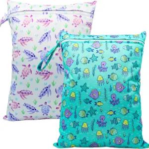 YULUONAPS 습식 드라이백 방수 재사용 가능한 수영복 여행 해변 수영장 기저귀 더러운 요가복 집 정리함