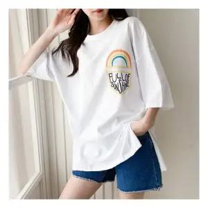 마미누리임부티셔츠 무지개나염티 임산부 여름 반팔 면티 임부복 177105