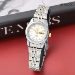 5 SYMA35K1 데이데이트 콤비 라운드 오토매틱 여자 메탈 시계 d