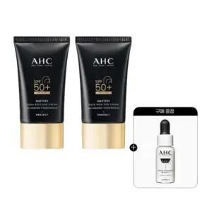 AHC 마스터즈 아쿠아 리치 선크림 50ml 2개+(증정)프로샷 세럼 5ml