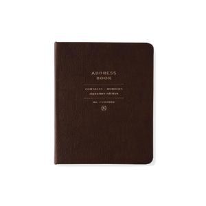 Fringe Studio 스몰 인조 가죽 하드커버 숨겨진 나선형 주소록, 내부 포켓 및 사각형 척추 포함, 