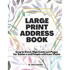 대형 인쇄 주소록: 읽기 쉬우며, 시력이 낮은 노인과 사람들에게 적합합니다
