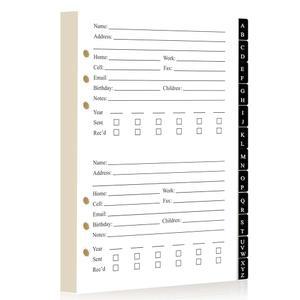 주소록 리필, 크리스마스 카드 리필 가능한 페이지 (212페이지 대형 프린트 384개 휴대폰 항목, 생일, 선물 트래커), 남성 여성용, A5 바인더에 맞는 6홀