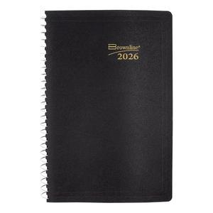 Blueline 2026 에센셜 데일리 플래너, 약속 책, 12개월, 1월부터 12월까지, 나선형 바인딩, 20.3cm x 12.7cm(8인치 5인치), 블랙(C2504.81T-26)