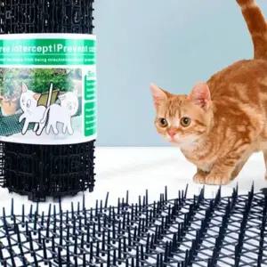 원예 고양이 접근방지 2m 4m 길이 가시 폭 방지망 그물 매트 뾰족 블랙 30cm