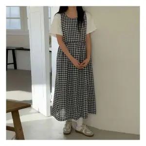 마미누리지니체크원피스 임산부롱원피스 데일리룩 빅사이즈 여성 여름임부복 175867