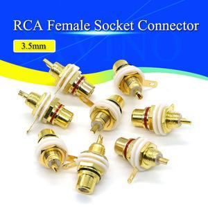 RCA 암 소켓 커넥터 섀시 패널 마운트 어댑터, 오디오 단자 플매트 카펫 러그, AV 3.5mm, 1 쌍