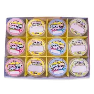 꾹상점1  보관통 케이스 플유 슬라임 다용도케이스 키퍼 투명 1박스 12개입